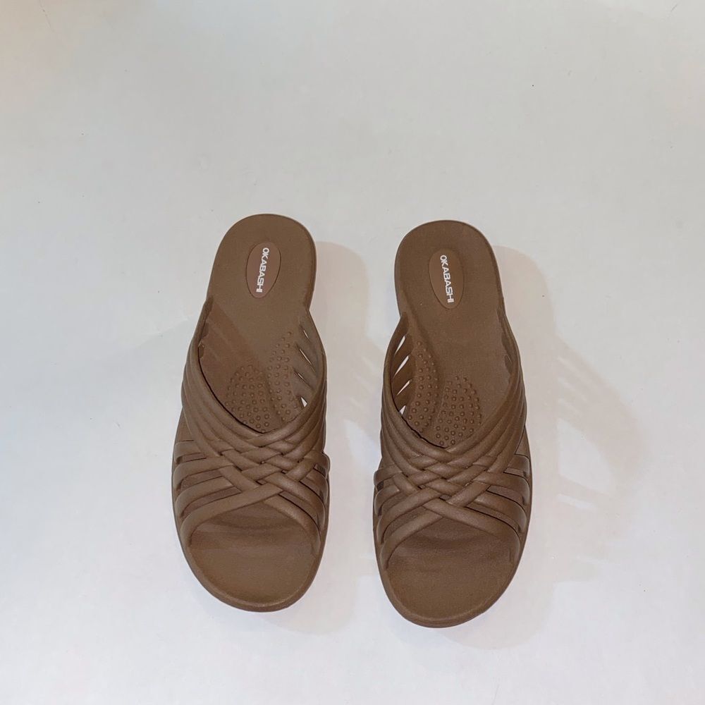 Okabashi Venice Women's Brown Mules Size 9.5 10.5